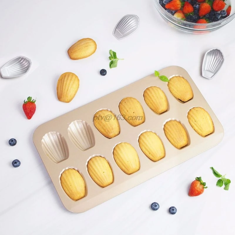 12Cup Nonstick Madeleine Pan Shell Shaped Carbon Steel Mold Baking Mould Tools | Дом и сад