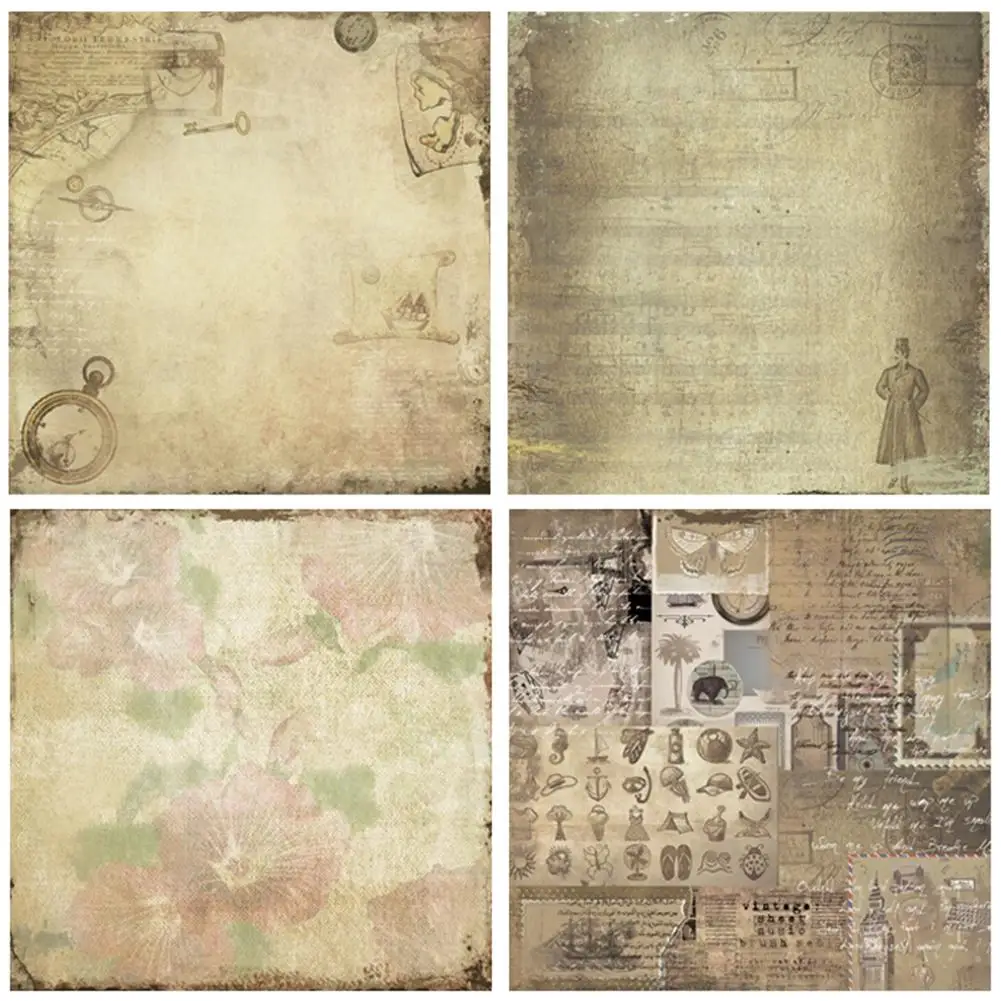 24 шт. фоновые бумажные открытки с односторонним рисунком для самостоятельного