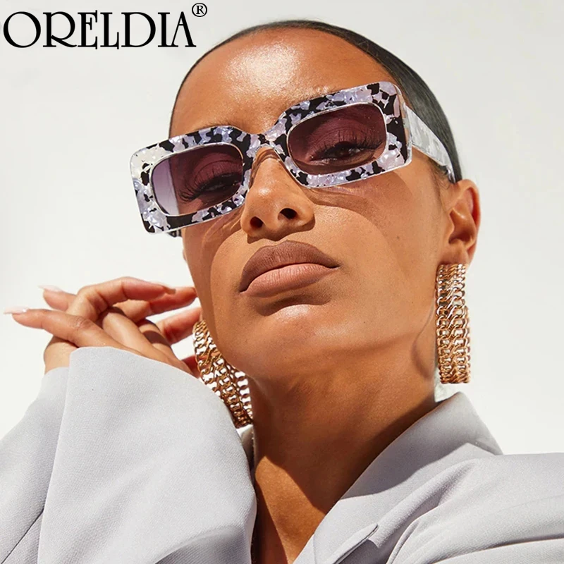 

Vintage Leopard Rectangle Sunglasses Women Men Brand Square Frame Sun Glasses Shades Eyewear Lady Outdoor Travel Glasses UV400