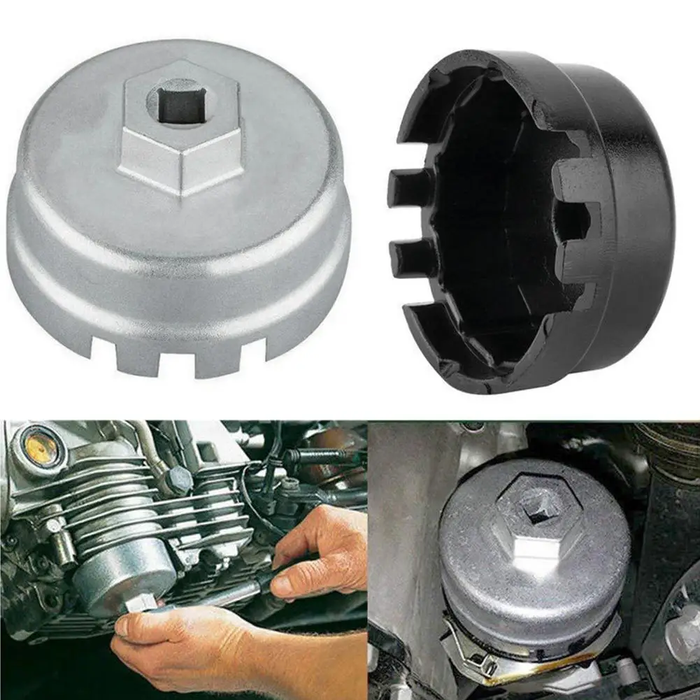 

14 Flute 64.5mm Aluminum Oil Filter Wrench 3/8 Drive Socket Rav4 Lexus for Toyota Tool Remover Removal Square W0S5