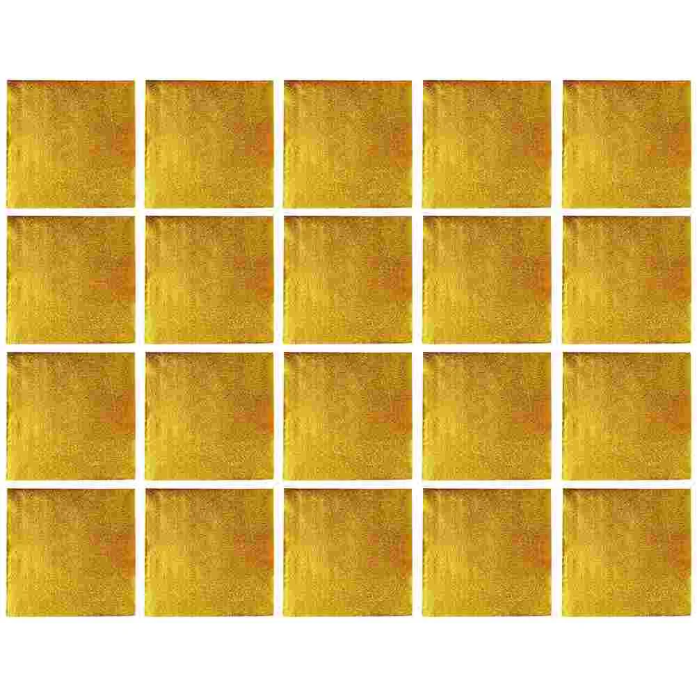 

500pcs Candy Wrapping Paper Aluminum Foil Paper Gold Foil Paper Gift Foil Paper