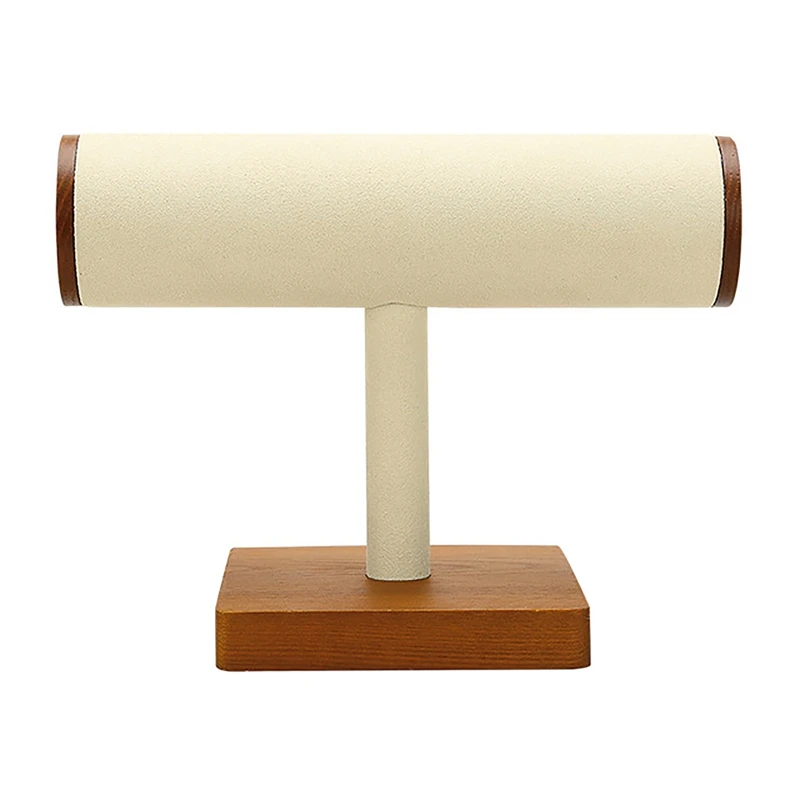 

Wooden Bracelet Chain Watch T-Shaped Rack Jewelry Display Holder Jewelry Organizer Storage Display Stand