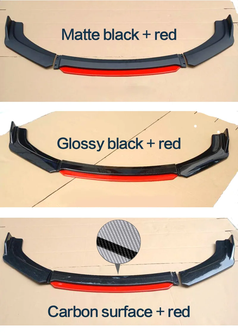 1 комплект передний бампер спойлер Защитная панель для губ углеродная