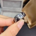 Классическое мужское кольцо с бриллиантом, Муассанит, D-образный Цвет, роскошные Романтические свадебные аксессуары