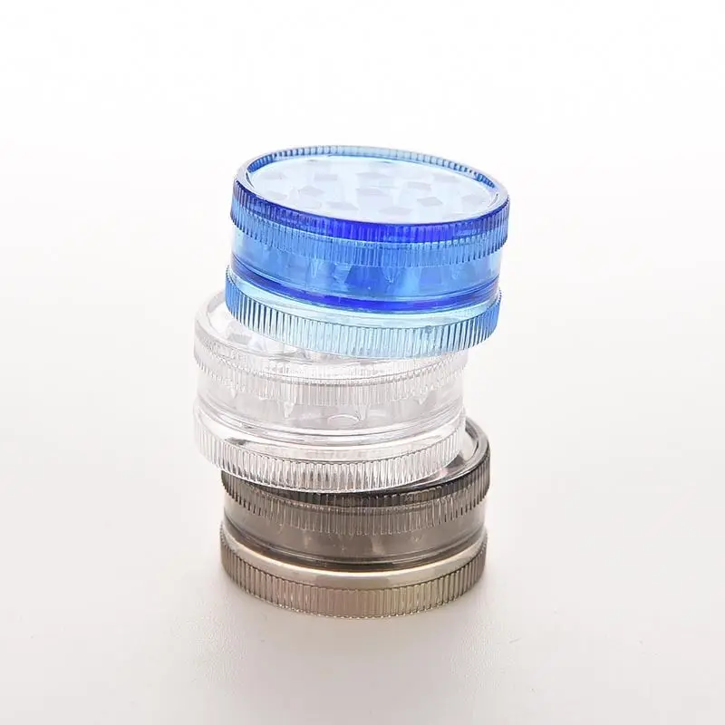 

1 PC 2 Layer Kitchen Use Round Shape Hard Plastic Herbal Herb Cigar Tobacco Grinder Smoke Spice Crusher Hand Muller