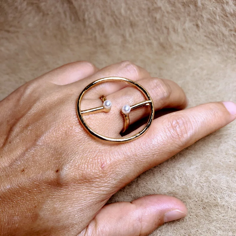 Новые дизайнерские большие кольца F.J4Z на палец модные шикарные из сплава с