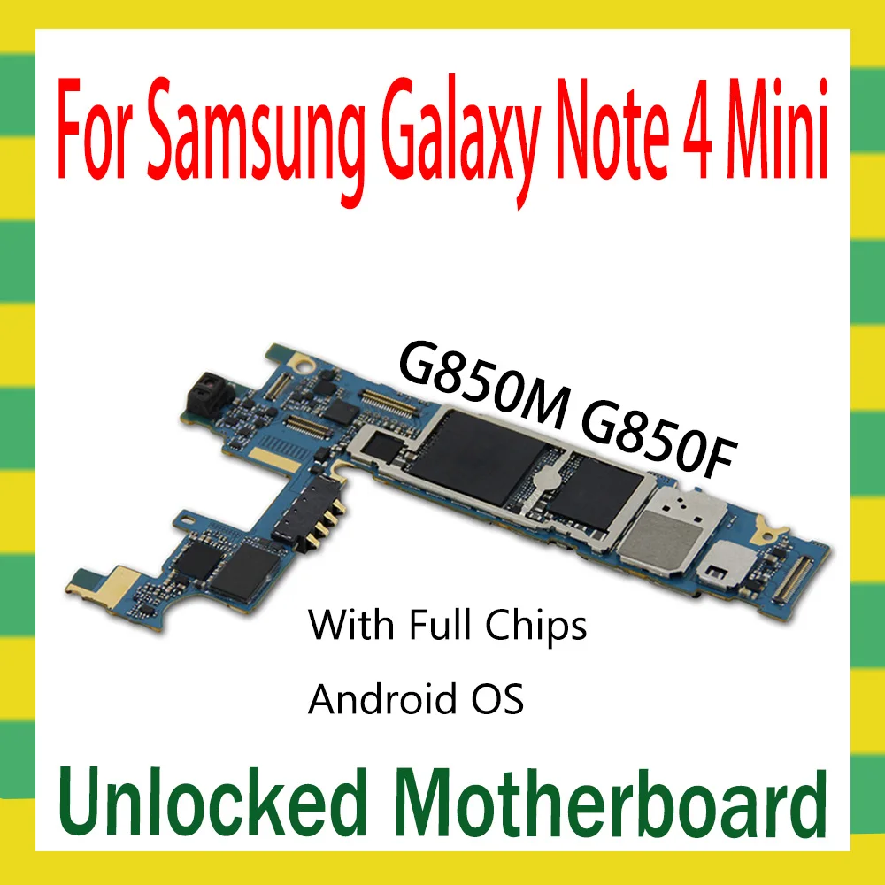 Оригинальная материнская плата разблокировки для Samsung Galaxy Note 4 Mini G850M G850F