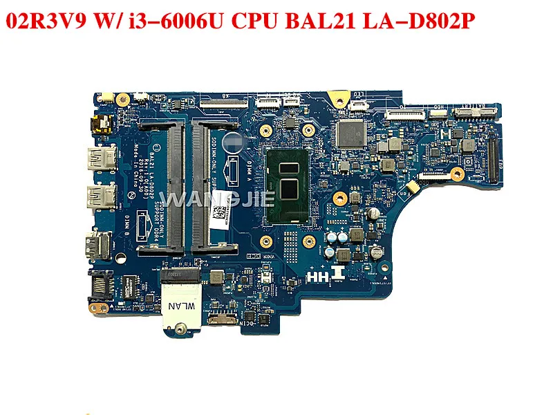 Материнская плата для ноутбука Dell Inspiron 15 5567 17 5767 2R3V9 02R3V9 CN-02R3V9 W/ i3-6006U CPU | Компьютеры