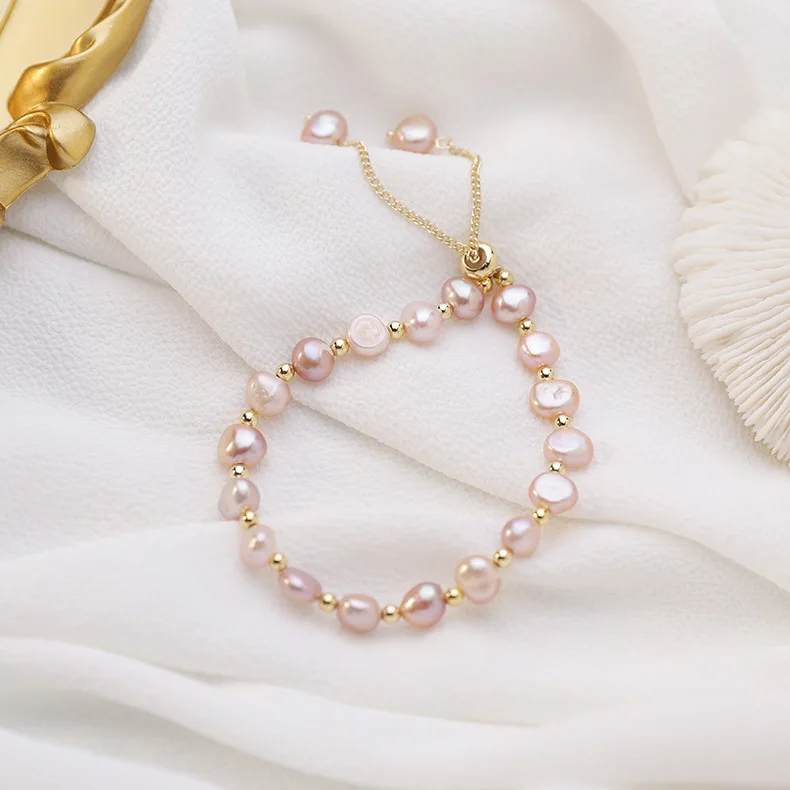 

Charm Bracelet for Women Geometric Freshwater Fashion Anniversary Pearl Beaded Bracelet Jewelry Wholesale