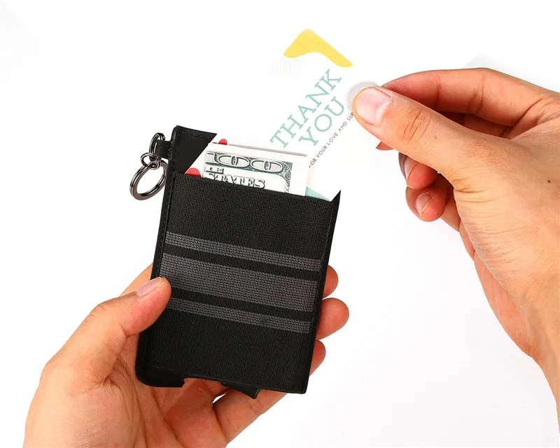 Bisi Goro RFID Блокировка кредитный держатель для карт Anit-theft кошелек карта для мужчин и женщин автоматический всплывающий Чехол для карт кожаный держатель для ID