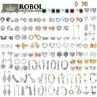 Модные элегантные серьги PDE ED 02 из стерлингового серебра 925 пробы с оригинальным логотипом, ювелирные изделия для женщин и девочек, подарочные Свадебные украшения в виде шара