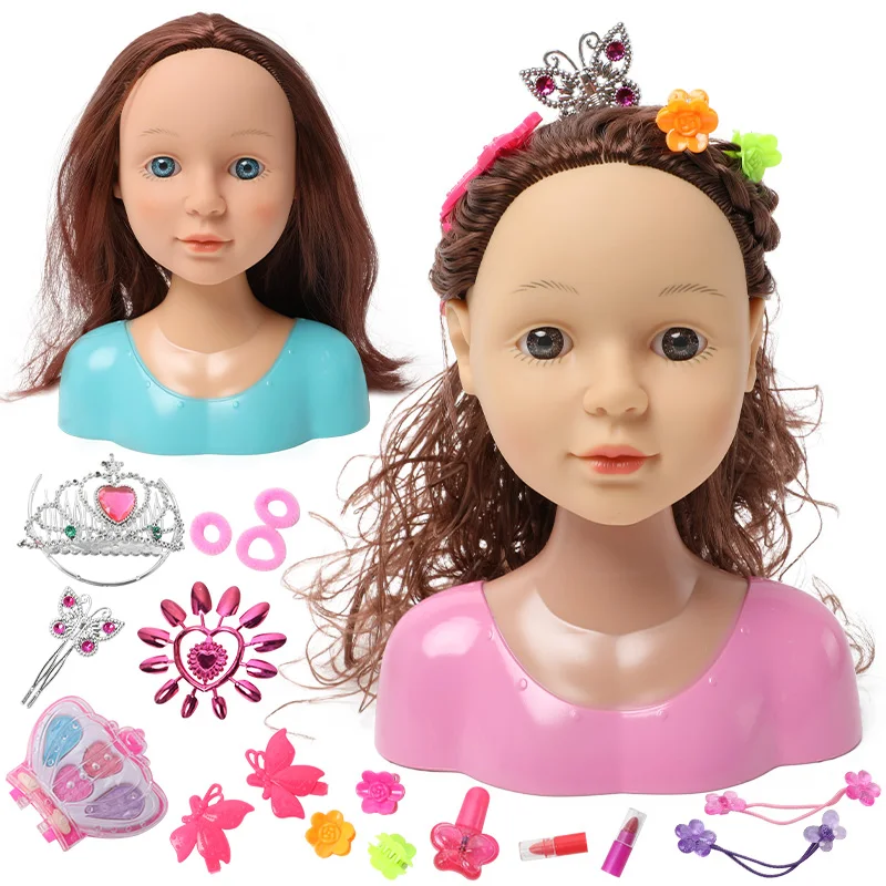 Имитация длинных волос DIY кукла голова силиконовая лицо нормальная кожа