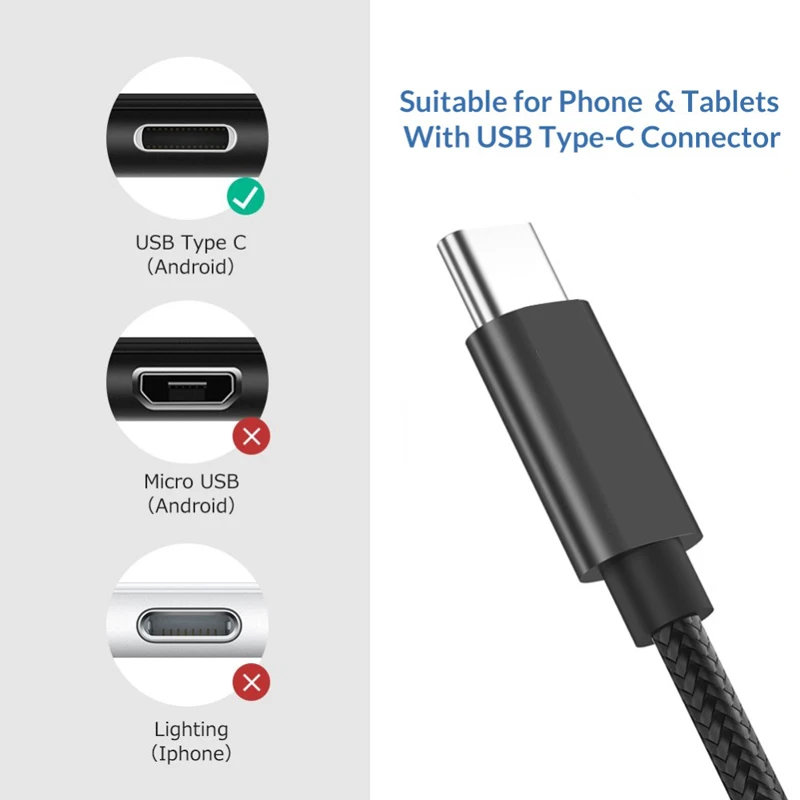 Алюминиевый Nylon USB Type C кабель для синхронизации и зарядки данных для Samsung S8 S9 S10 Plus Note 8 9 10 Pro 3.1 Charging on.