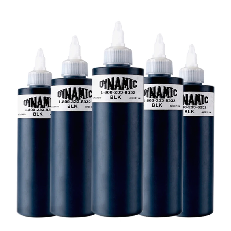 

DYNAMIC 240ml Professinal Tattoo Ink Black Semi Permanent Makeup Pigment Microblading Ink for Body Art Paint Tattoo Supplies New