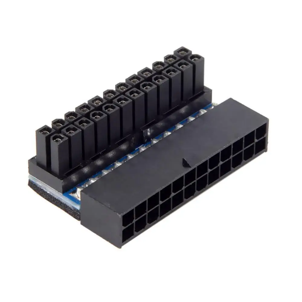 ATX 24Pin мама к 24pin папа 90 градусов адаптер питания материнская плата для настольных
