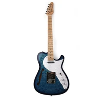 good quality quilted maple electric guitar blue free shipping