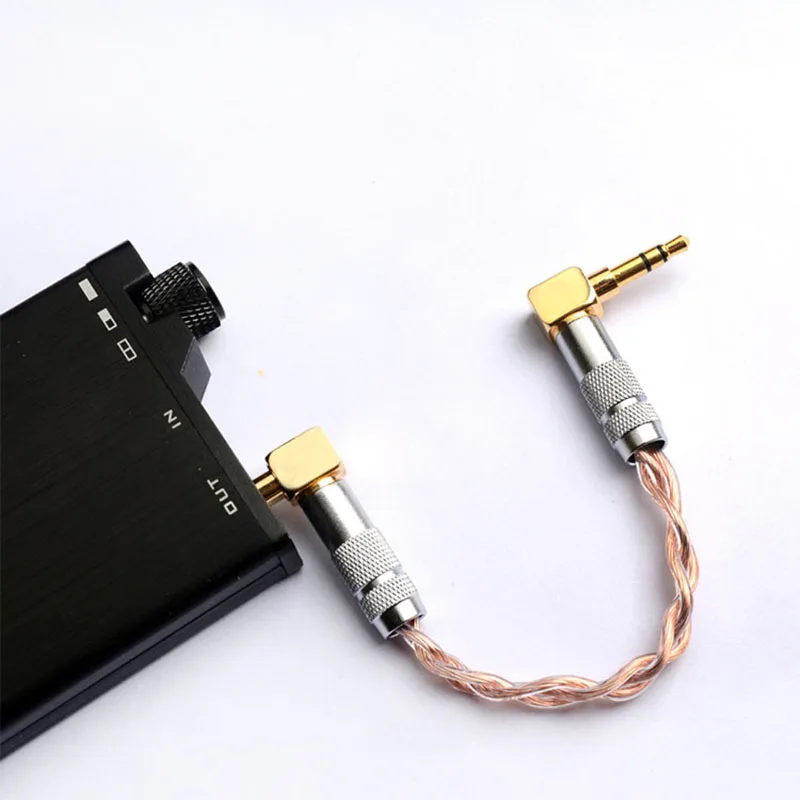 3.5mm Jack Audio Cable 3.5 Male to AUX 90 Degree Right Angle for Car Headphone MP3/4 Aux Cord