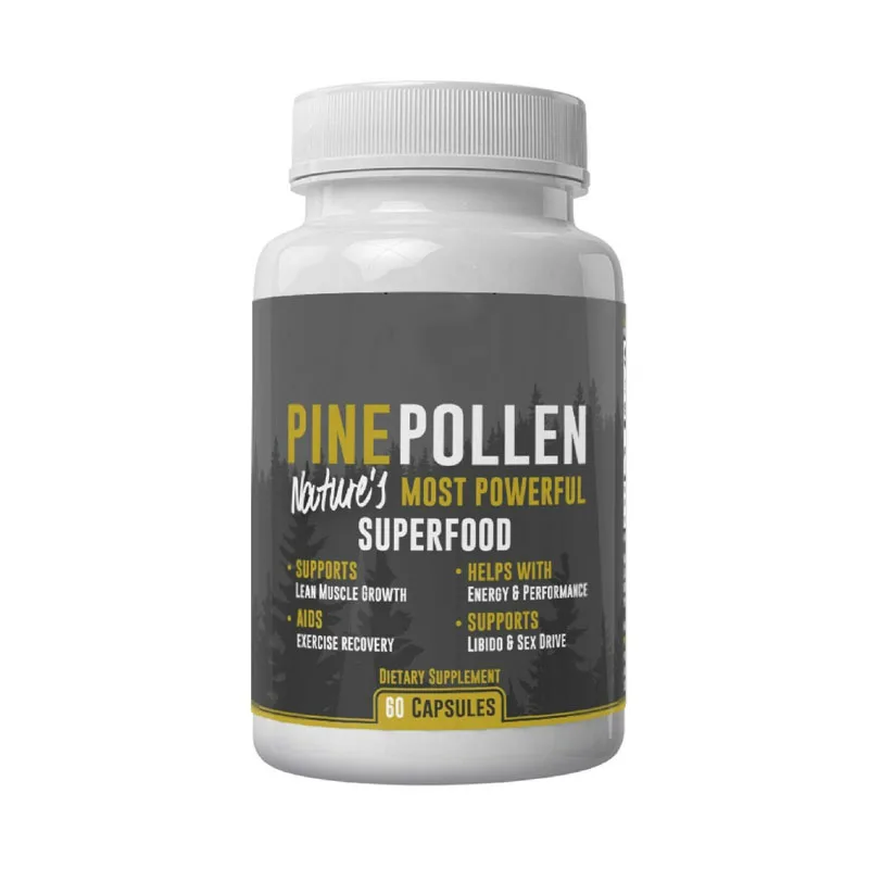 PINE POLLEN POWDER CAPS SUPPORTS LEAN MUSCLE GROWTH ENERGYG PERFORMANCE 600 MG*60 Cap/bottle