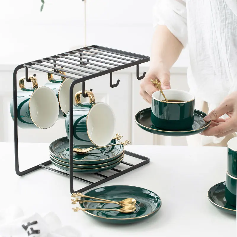 

Drawing Phnom Penh online celebrity coffee cup and saucer set ceramic home afternoon tea set coffee appliance with rack