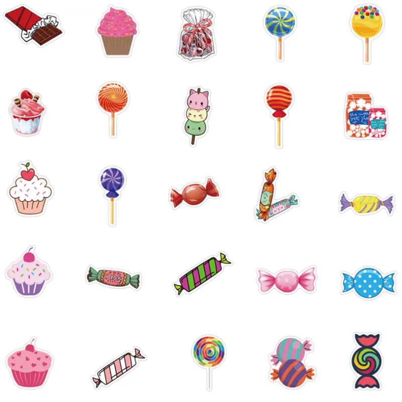 10 Вт 30 50 шт./компл. семь цветов конфеты стикеры школьников ежедневник ручной