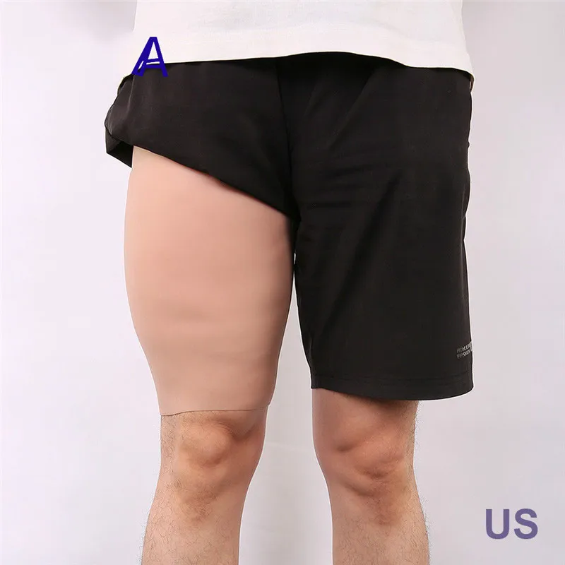 

New 2600g/Pair Full Silicone Sturdy Thighs Enhancer Shaper Wear 3cm Thickness Legs Sheath For Men's Styles Stronger Cosplay Gift