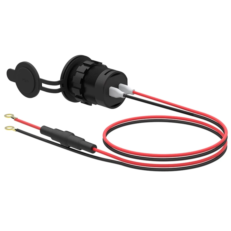 

IP66 Water Proof 12V DC 2 USB Motorcycle Cigarette Lighter Socket Charger