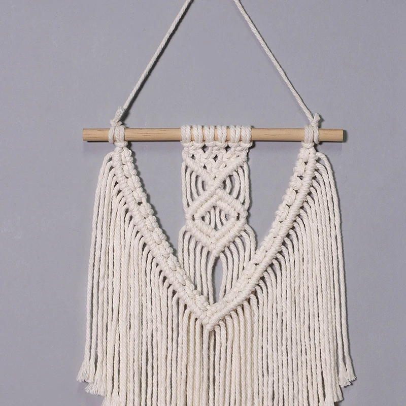

20X37cm Macrame Wall Hanging Tapestry Wall Decor Chic Bohemian Woven Home Decoration Geometric Tapestry