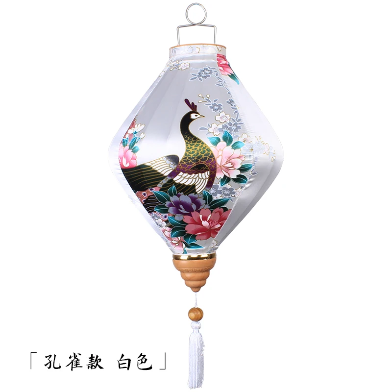 

New Year Lantern Hanging Decoration Creative Chinese Style Outdoor Decoration Antique Style Japanese Balcony Peacock Lantern