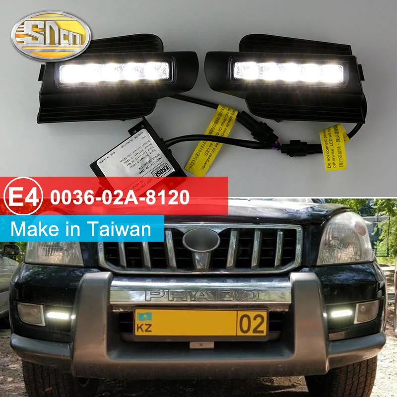 Светодиодсветодиодный дневные ходовые огни SNCN E mark для Toyota Prado 120 FJ120 LC120 2003 2004 2005 2006
