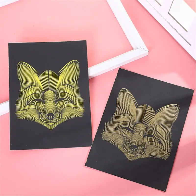 

4pcs Insect Scratch Paper Art Set for Kids for Boys Girls Birthday Party Game