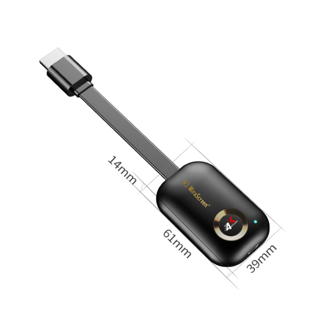 

Mirascreen G9 Intelligent Wifi Display Dongle Receiver 2.4G/5.8G 4K HDMI-compatible TV Stick Support Mirroring to TV