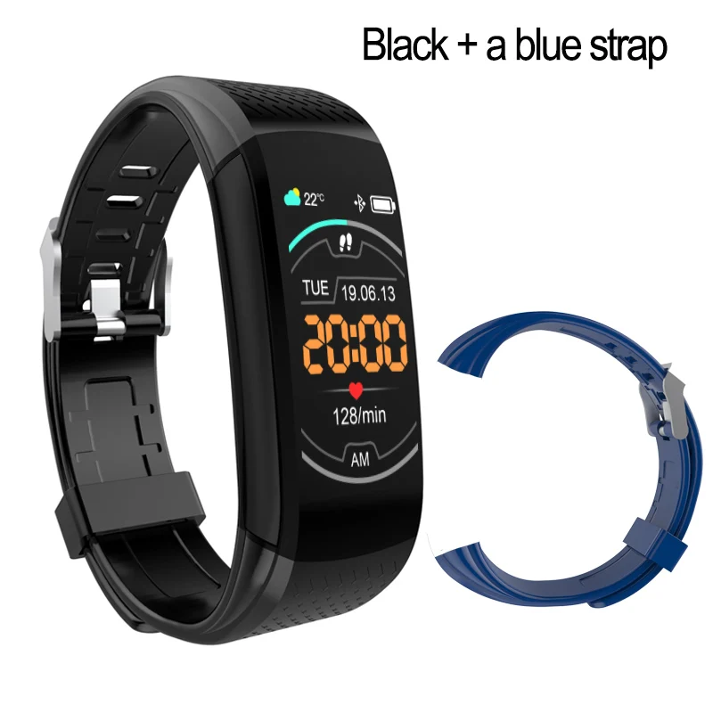C8 a blue strap Фитнес браслет часы для мужчин и женщин кровяное давление шагомер водонепроницаемый смарт-браслет монитор сердечного ритма браслет для Xiaomi iphone - Цвет: C8 a blue strap
