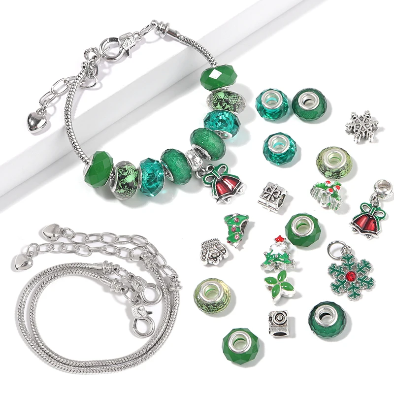 

New Original Charm Beads Kits Jewelry Making Kits Resin Big Hole Beads for Bracelets Bead Craft Kit Christmas Gift For Children