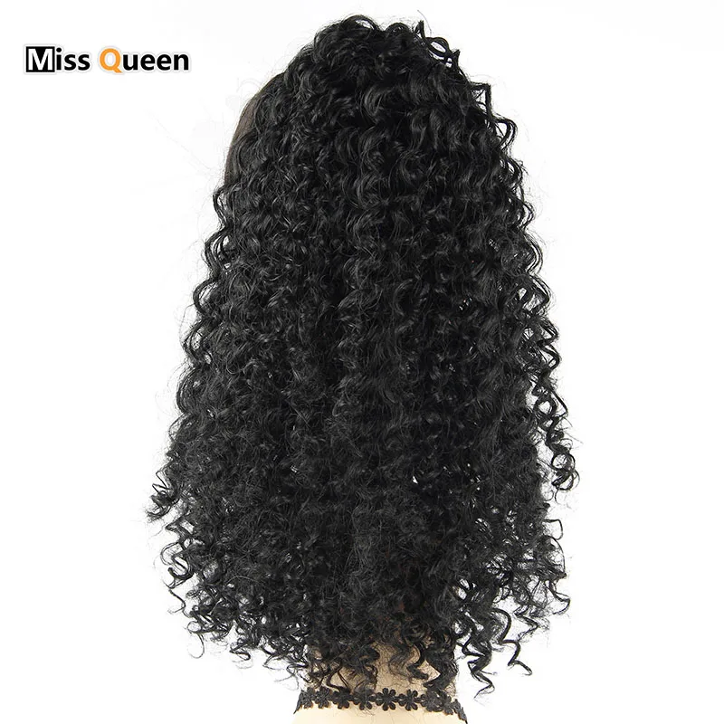 Miss queen шнурок черный пушистый странные кудрявые конский хвост синтетическая