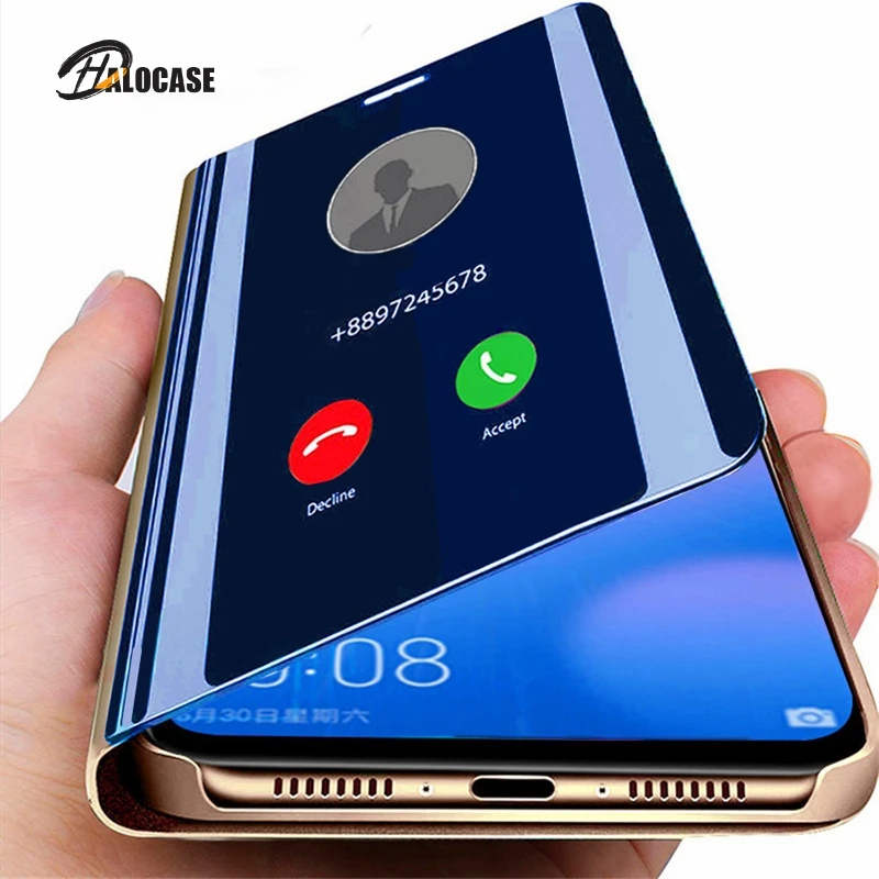 

Smart Mirror Flip Phone Case For Xiaomi Redmi Note 9 10 8 7 6 Pro 9S 9A 9C 9 8T 8A 8 7A 7 6A 5A 4 S2 K40 poco X3 NFC M3 Cover