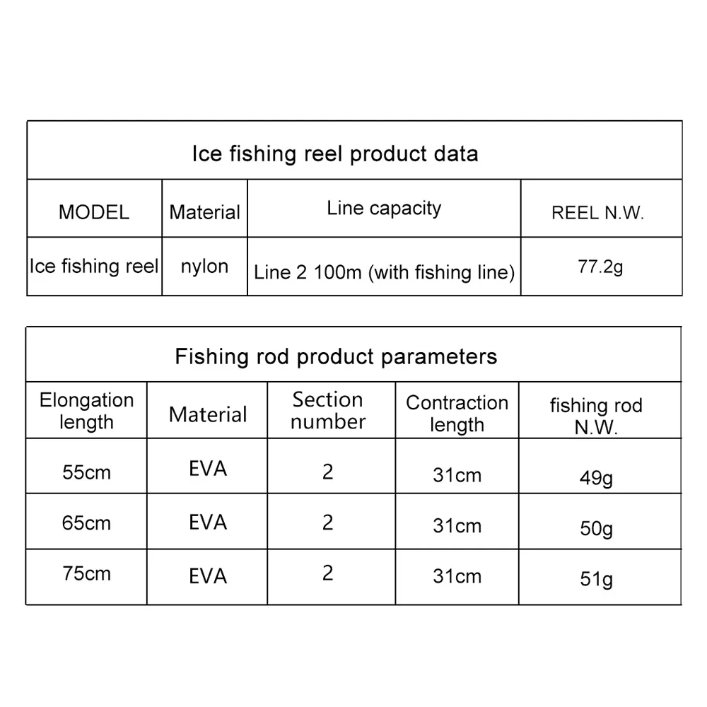 New Ice Fishing Rod Telescopic Combo Kits Wooden Mini Fly Lure Pole with Reel Line Set Pesca | Спорт и развлечения