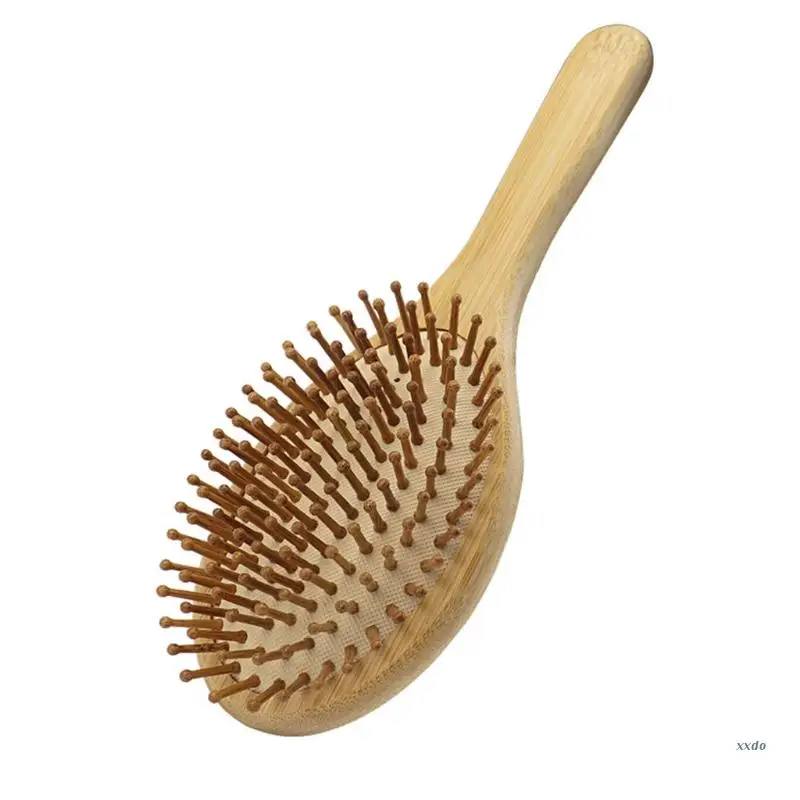 

Bamboo Paddle Hair Brush Detangling Hairbrush Reduce Frizz Massage Scalp for Women Men Straight Curly Wavy Dry Wet Thick Fine