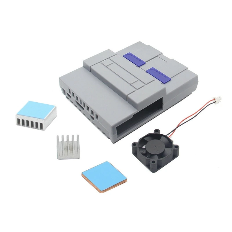 Чехол в стиле Nes чехол Snes с охлаждающим вентилятором радиаторы для Raspberry Pi 3 Model B Plus / 2 Snespi|Демонстрационные