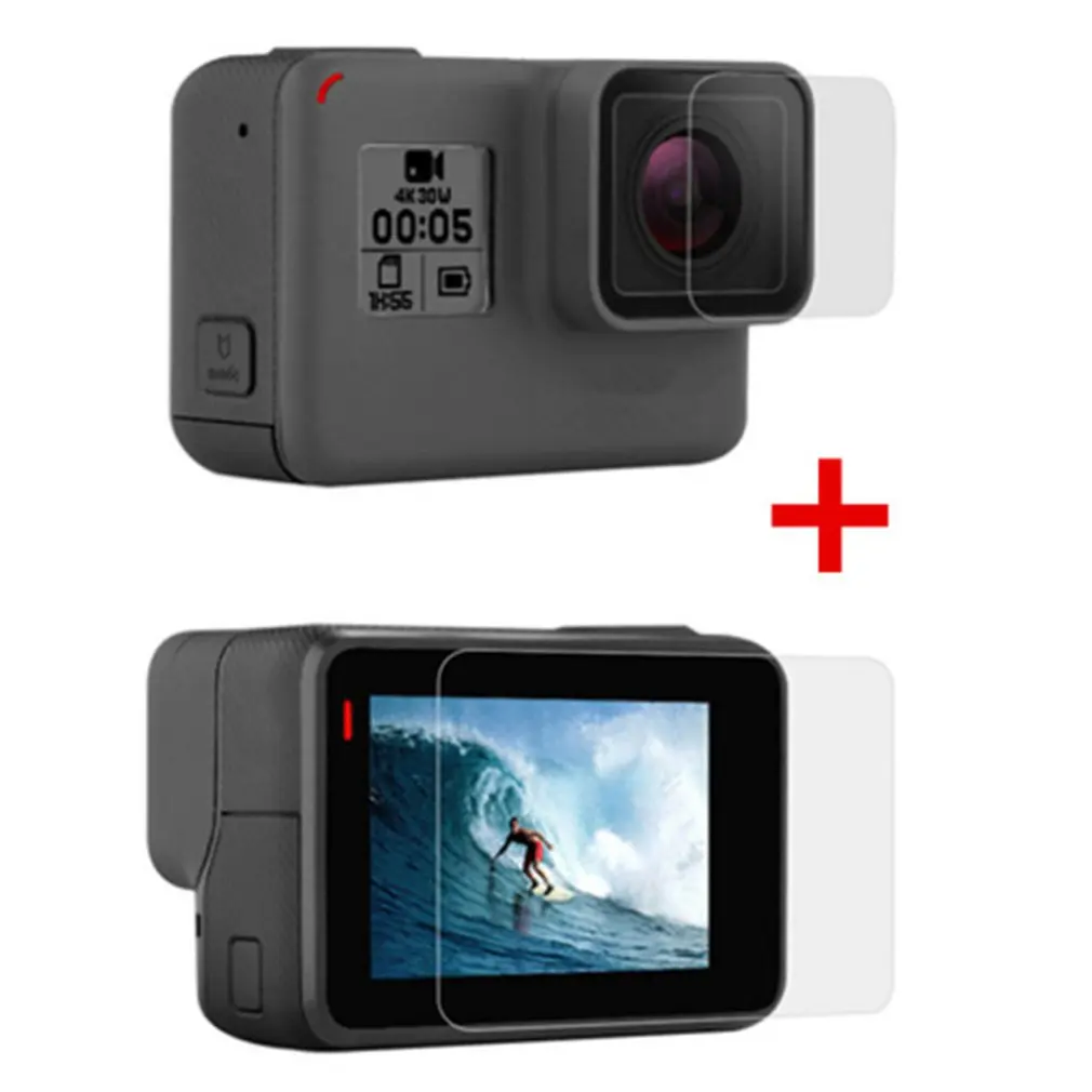 

Закаленная пленка для Gopro Hero 7/6/5, аксессуары, защита от царапин, Защитная пленка для экшн-камеры Go Pro Hero 7, 6, 5