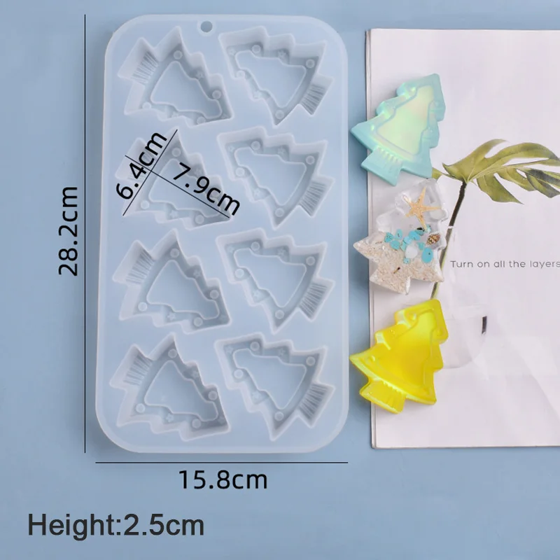 

Three-dimensional Christmas Tree Table Decoration Mousse Cake Baking Pan DIY Crystal Epoxy Resin Mold Silicone Mold