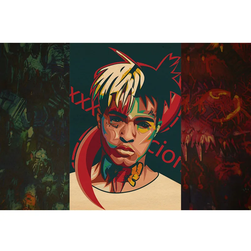 Уютный момент XXXTentacion постер lil peep хип хоп художественный крафт бумага винтажная