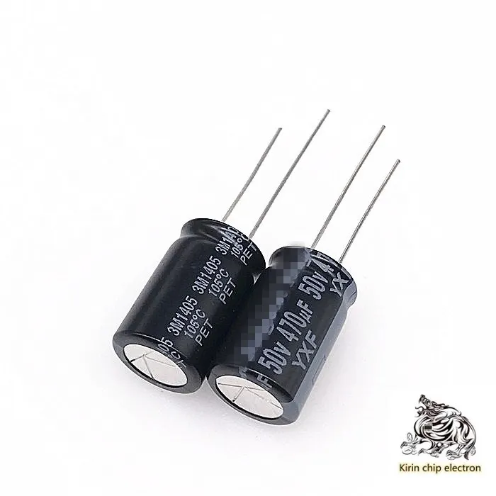 

50PCS/LOT in-line aluminum electrolytic capacitor 50v 470uf 12.5 x 20 high-frequency long life 50v 470uf 12.5X20