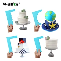 walfos cake scraper smoother fondant mousse cream spatula edge smoother kitchen cake pastry mold baking decorating tools