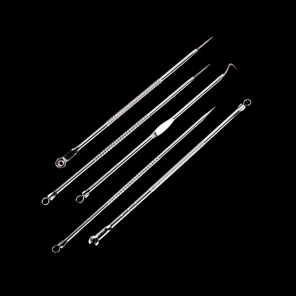 Набор инструментов для удаления черных точек 5 шт./компл. нержавеющая игла акне