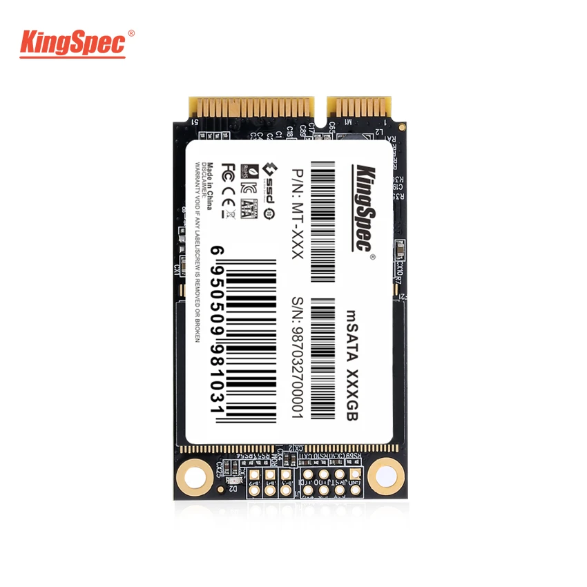 Твердотельный накопитель KingSpec для ПК SSD диск mSATA на 120 ГБ 240 512 1 ТБ 2 HDD 3x5 см