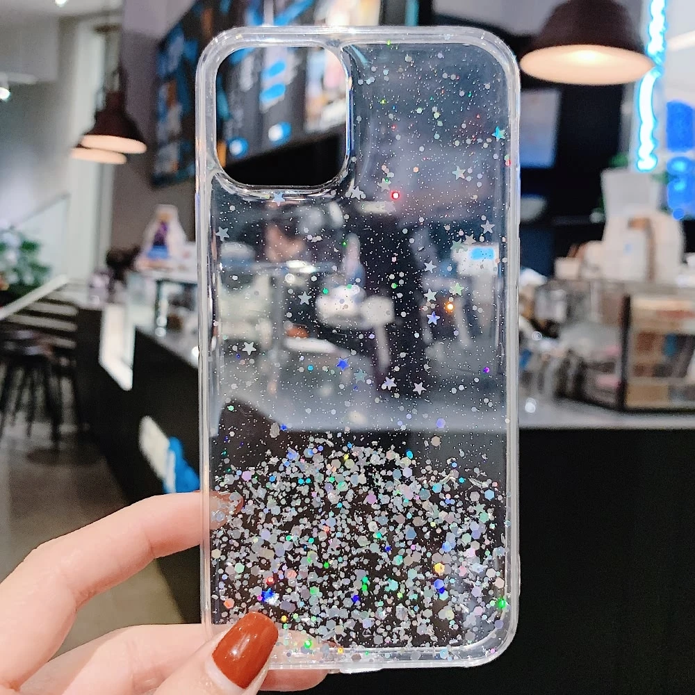 Блестящий чехол с золотой фольгой для IPhone 12 Mini 11 Pro Max X XR XS MAX 7 8 Plus 6 6s 5 5s SE 2020