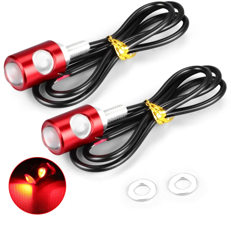 

2pcs LED Motorcycle Turn Signal Lamp Indicators Super Bright LED Car Number License Plate Tail Rear Light Brake Fog Lamp Bulb