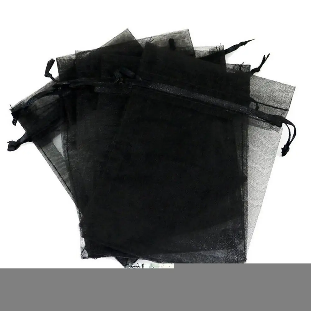 100 шт прозрачные шнурок мешок из органзы Прозрачной Органзы чехлов сетчатые