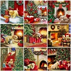 DIY 5D алмазов картина собака рождественские подарки квадратная Алмазная вышивка животные со стразами крестиком ремесла