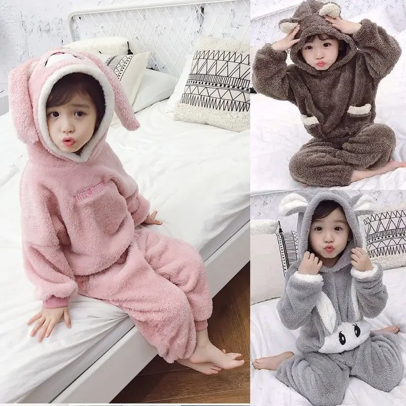 Детские пижамы комплект одежды для малышей детская одежда сна с рисунком